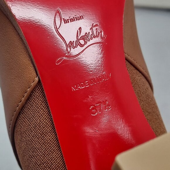 Christian Louboutin Brown Leather CL Chelsea Heel Boot - Picture 5 of 12